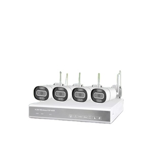Da esterno 3MP H.265 WiFi CCTV Kit visione notturna 4 CH Wireless sistema di telecamere di sicurezza domestica IP66 Audio microfono bidirezionale Audio OEM Factory - Product Image 1