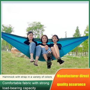 Hợp Thời Trang Trọng Lượng Nhẹ <span class=keywords><strong>Nylon</strong></span> 2-Người Cắm Trại Võng Cho Ngoài Trời Săn Bắn Sinh Tồn Di Động Sân Vườn Giải Trí Dù Thiết Kế - Product Image 4