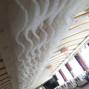 Đám cưới xếp nếp vải trần treo lên sóng hình dạng trần trang trí ống và treo lên phông nền cho đám cưới và các sự kiện - Product Image 6