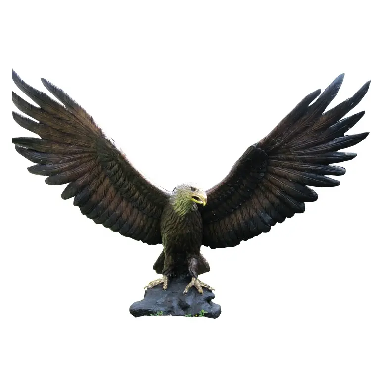 Cast bronze animal crafts sculpture eagle, pig, dinosaur, custom landscape ornaments