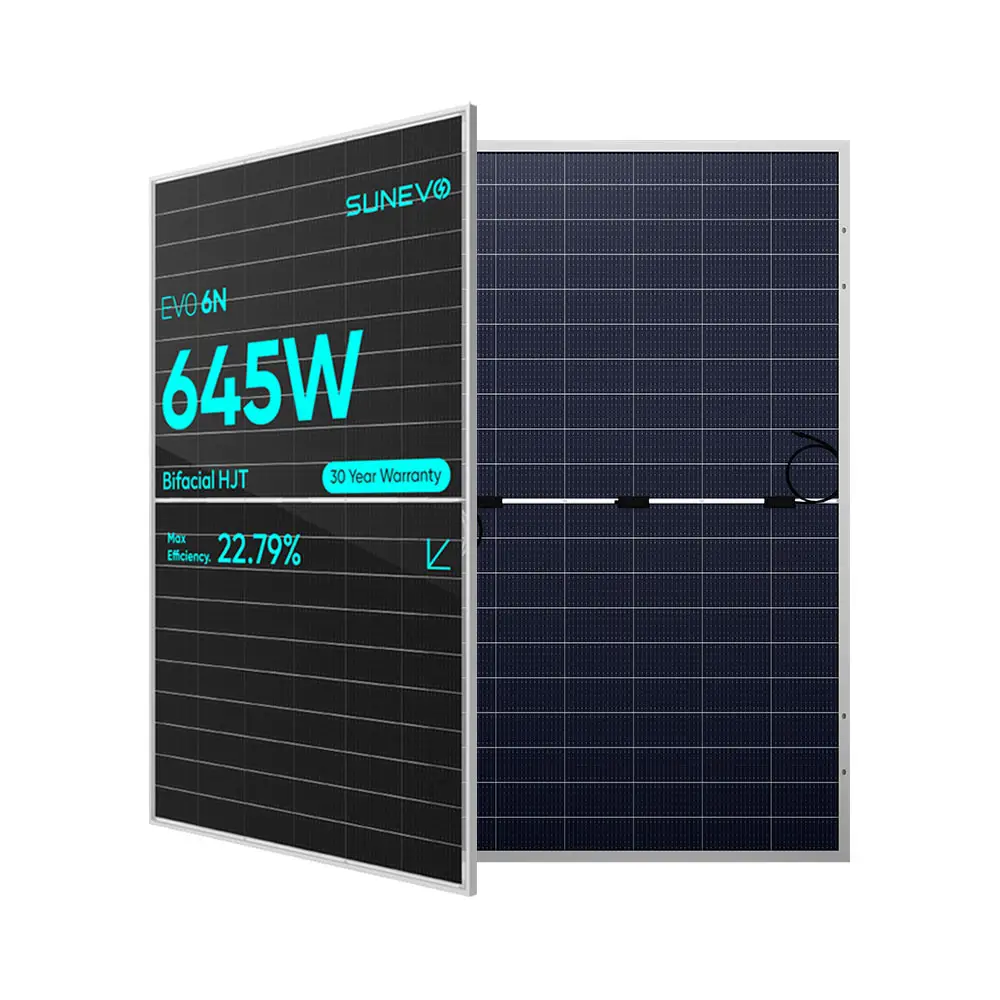 Sunevo Panel surya Hjt, modul Solar Film tipis 630W 640W untuk sistem Off Grid