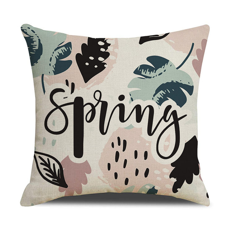 Geometric Linen Pillow Cover Cute Nordic Cushion Pillow Cover Digital Printing Car Sofa Bed Cushion Cover