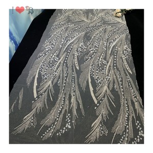 Trắng Floral Sequin Đính Cườm Ren Vải, Couture Ren Bridal Wedding Dress, Berta Bridal Dress Ren Vải - Product Image 2