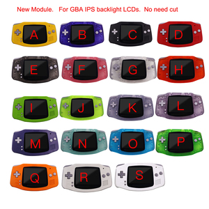 カットする必要はありませんGAMEBOYADVANCE IPS LCD用の新しいフルGBAIPSハウジングシェルGBAIPSバックライトLCD用のカスタムシェルハードケース - Product Image 1