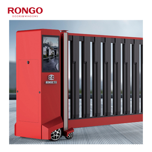 室外自动可折叠滑动门金属前门电动无轨车道伸缩门大门 - Product Image 1