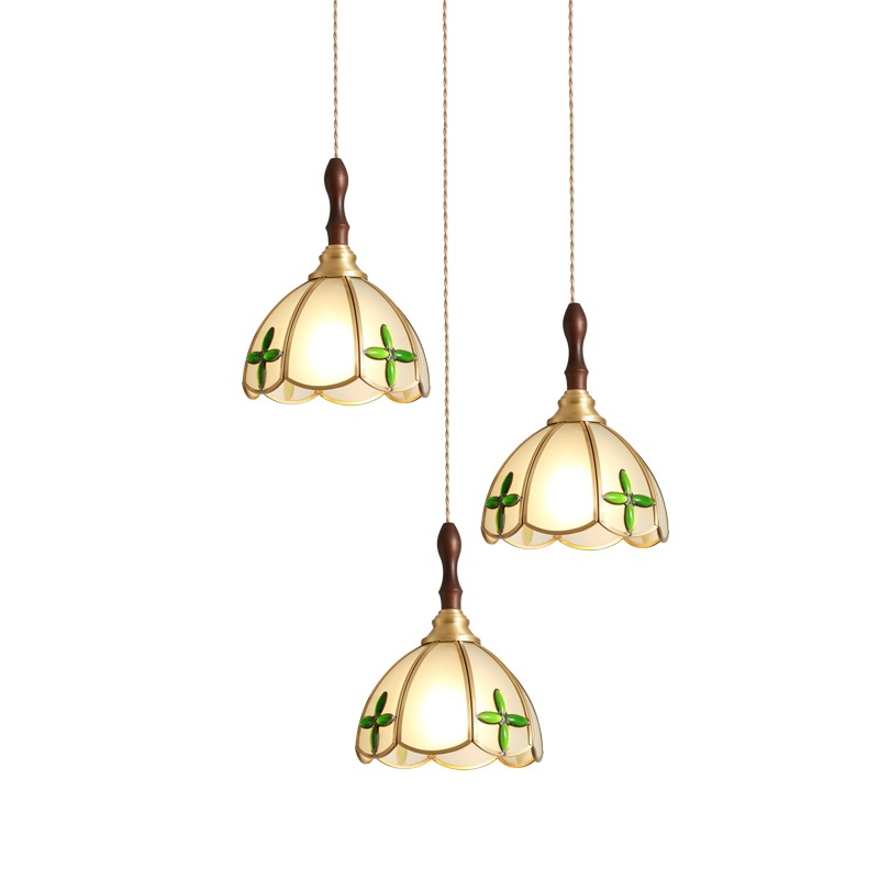 Copper colour and green 3Bulb