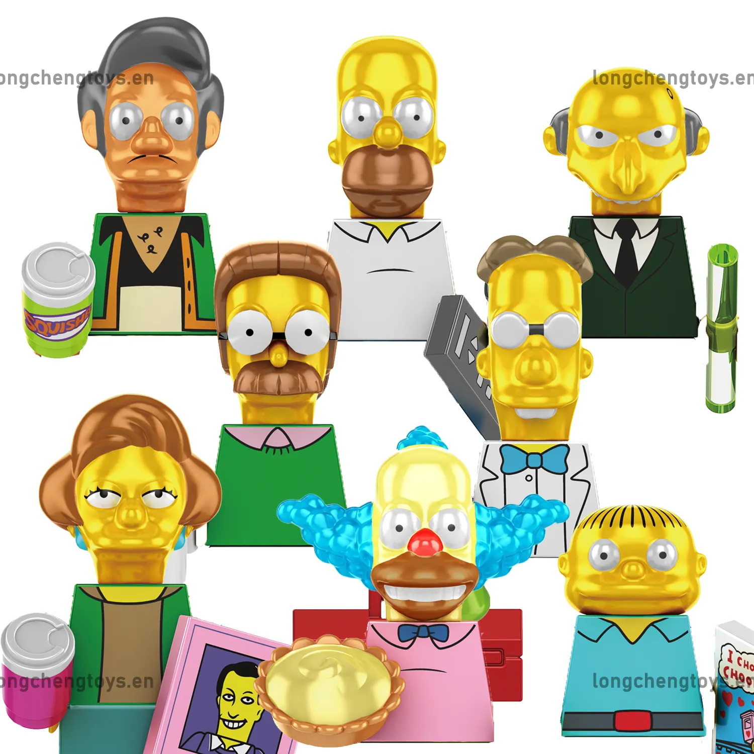 Película de dibujos animados Los Simpson temporada familia Marge Bart bloques de construcción figuras para niños regalo juguetes SP1015