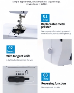 多機能実用電気ステッチポータブル家庭用自動ミシン738 - Product Image 4