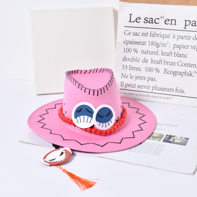 Chapeau de pêcheur rose (version One Piece Ice)
