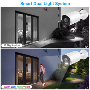 4K IP fotocamera Bullet Smart Dual Light AI Motion Detection costruito nel microfono IR visione notturna IP66 telecamera per esterni H265 + - Product Image 6
