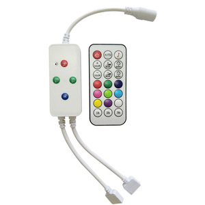 Новый светодиодный PWM-сигнал, диммер, музыкальный таймер, двойной выход, контроллер постоянного тока 5-24 В, 12 А с радиочастотным пультом 21 клавишей, пульт дистанционного управления для 5050 2835 RGB, цветные огни - Product Image 3