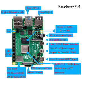 Original Raspberry Pi 4 Modelo B 4B 1,5 GHz 2,4/5,0 GHz WIFI Case Cooling Heatsink Fuente de alimentación 2019 - Product Image 3