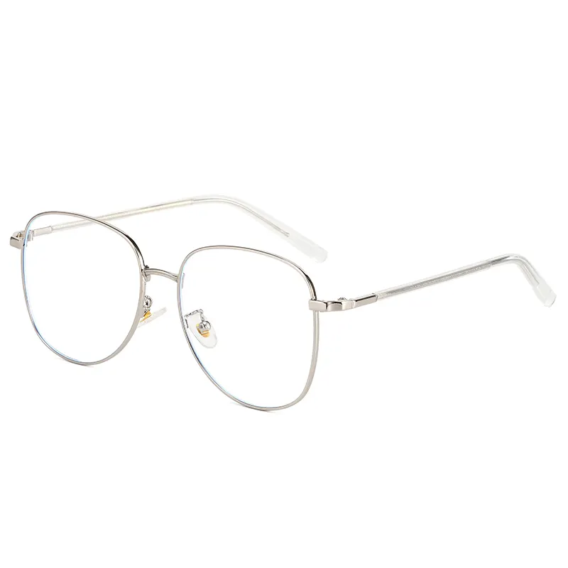 Ready to Ship with Stock Fast Shipping New Metal Fashion and Ultra Light Simple Optical Glasses New Anti-Blue Ray Vintage Glasses Rim