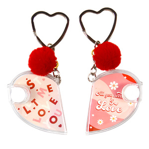 OEM ODM a forma di cuore Mini blocco note blocco diario diario portachiavi con Pompon, simpatico cartone animato taccuino tascabile produttore di fabbrica - Product Image 1