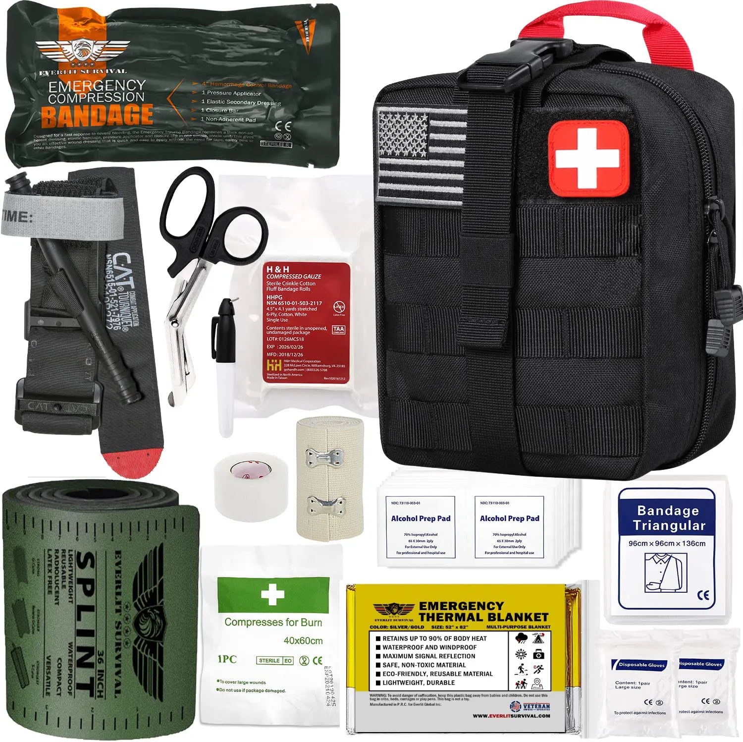 Bolsa de utilidad portátil Ifak Molle, Kit de primeros auxilios táctico, suministros médicos para acampada al aire libre, venta al por mayor