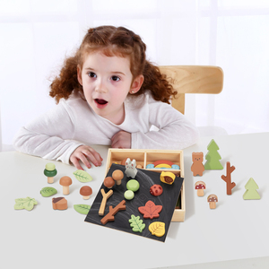 RTS Scene Model Simulation Plant False Stone Simulation Number Children&amp;#39;<strong>s</strong> Toy Set Wild Scene Animal <strong>Cognition</strong> Wooden Toys - Product Image 6