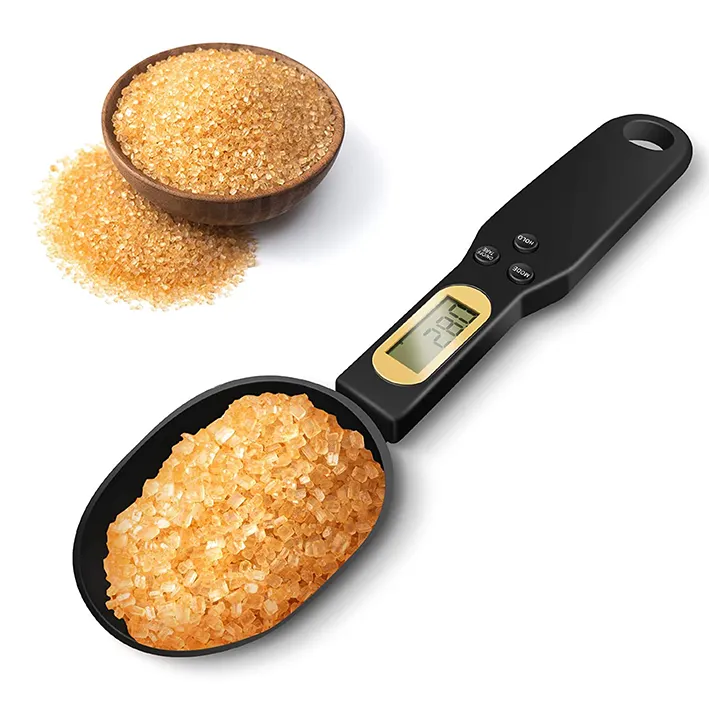 Black Digital Measuring Spoon Digital Spoon Scale in Grams and Ounces LCD Display Electronic Measuring Spoon Scale