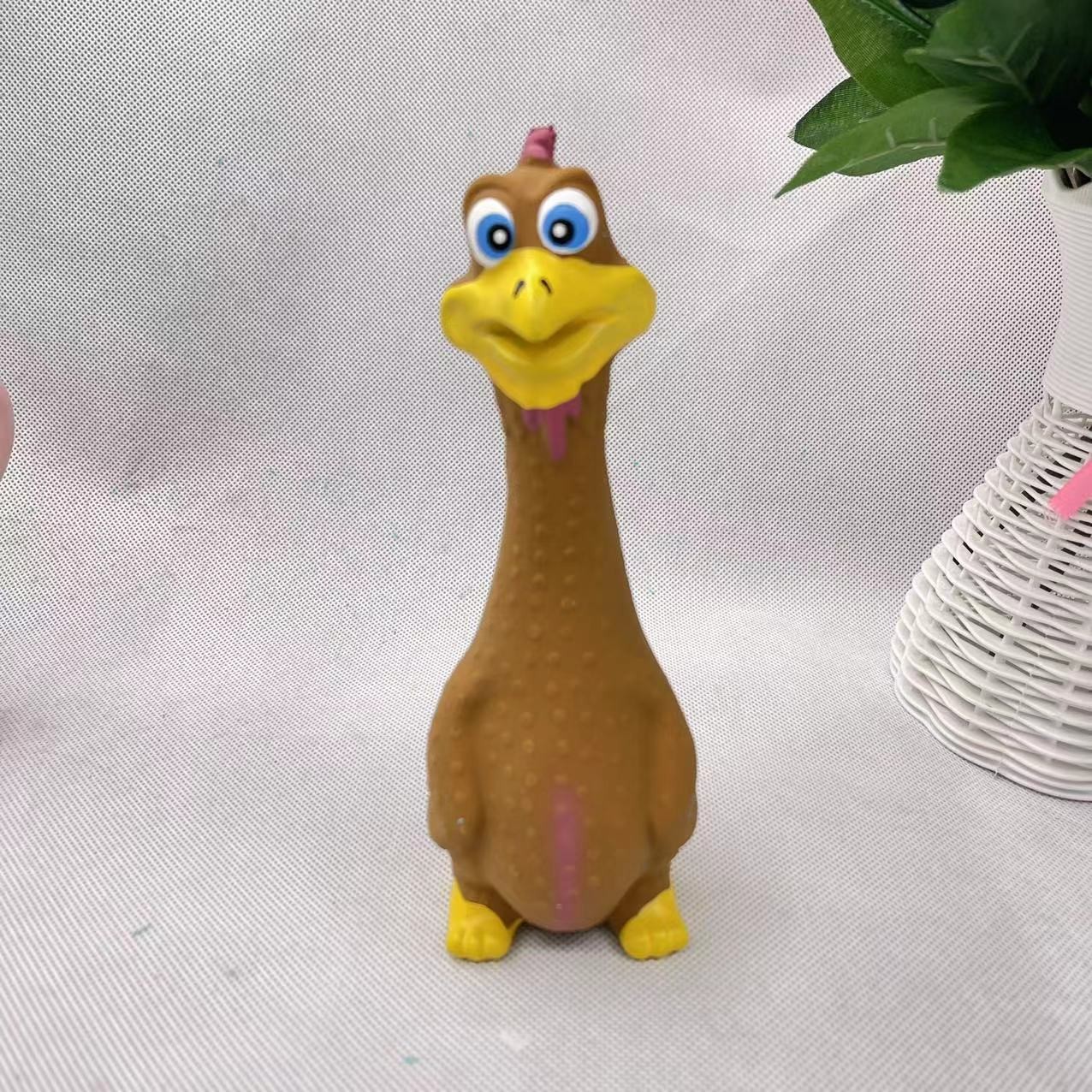 Latex toy-brown chicken 1