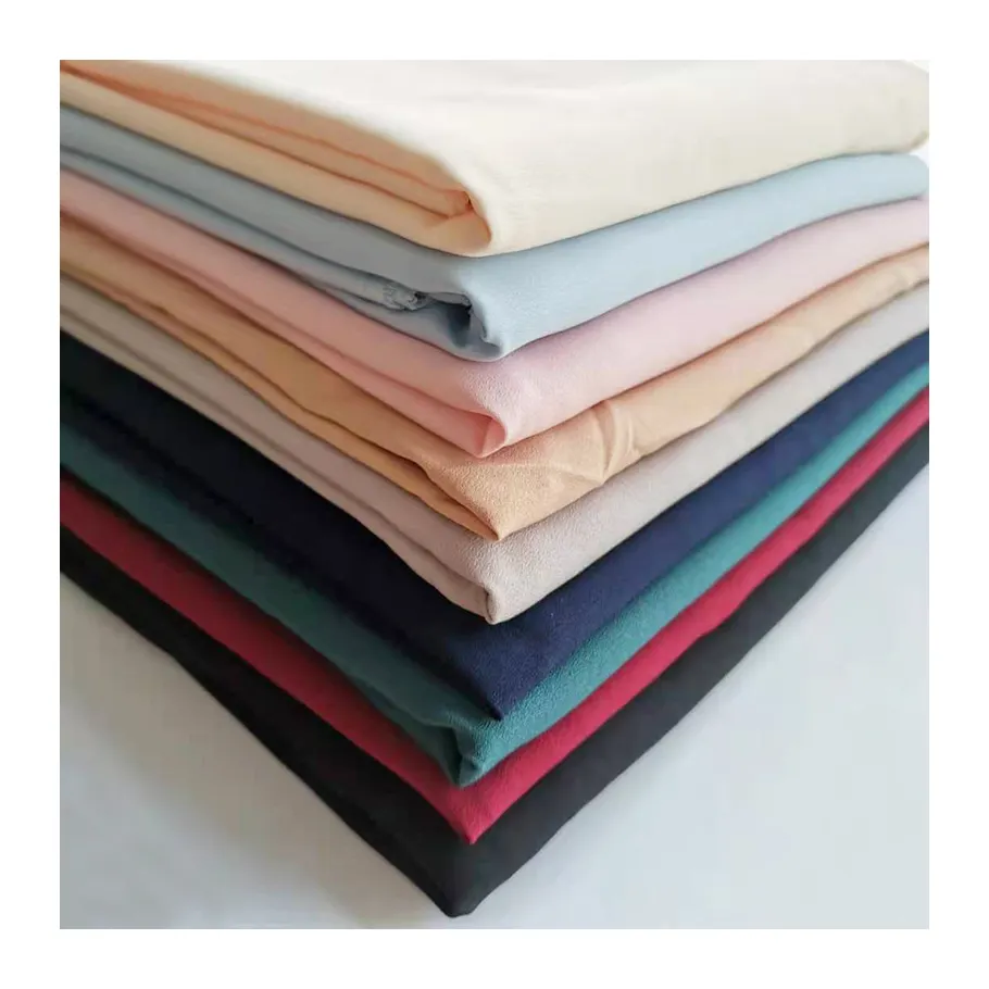 In Stock 50D*150D High Stretch Chiffon Fabric Soft Elasticity Crinkle Crepe Chiffon Fabric