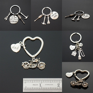 Supereroe regalo di anniversario per gli uomini donne portachiavi se papà non può risolvere la madre festa del papà gioielli in acciaio inox papà portachiavi
