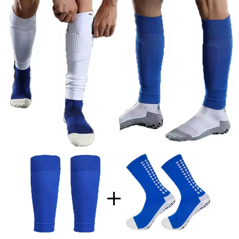 Sport calcio parastinchi sostegno gambe parastinchi maniche maniche antiscivolo set calze da calcio