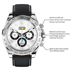 AW13 Fashion Heart Rate Health Monitoring Leather Smart Watch Reloj Inteligente Outdoor Sports Male Smartwatch for IOS <strong>Android</strong> - Product Image 6