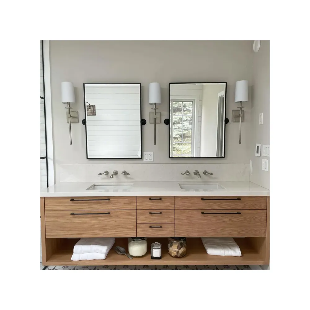 CBMmart mobili da bagno con doppio lavabo di alta qualità a parete bagno doppio lavabo vanity