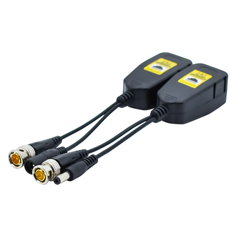 Accesorios para videovigilancia, conector pasivo 2 en 1, 1080P, HD, 3mp, 4mp, 5mp, 8mp, Dc Power Bnc, vídeo Balun a RJ45