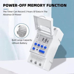 30A 220V รางดิน2สายรายสัปดาห์7วันสวิตช์ตั้งเวลาดิจิตอลแบบตั้งโปรแกรมได้รีเลย์ควบคุมเวลารีเลย์ - Product Image 4