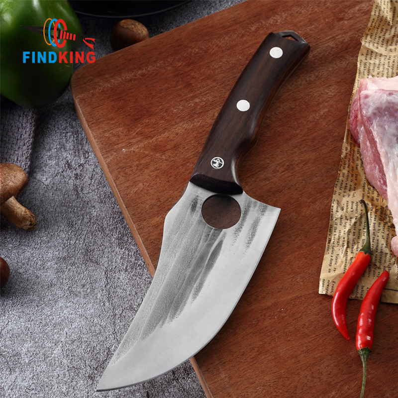 FINDKING Butcher Knife 5Cr15Mov Stainless Steel Chef For Cutting Professional 6 Inch Kitchen knife With Ebony Wood