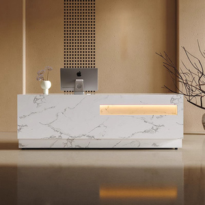 矩形接待台现代小型办公室接待台单桌收银台 - Product Image 3