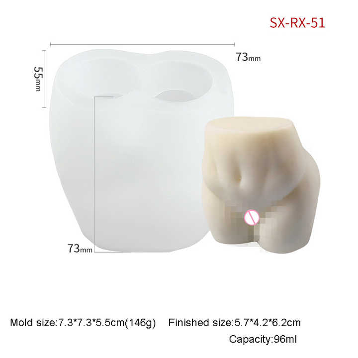 YS Custom 3D Naked Human Body Silicone Plaster Mold Male Female Body Shape DIY Candle Mold Sculpture Aromatherapy Making Tools