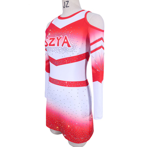 Kızlar için kırmızı amigo üniforma yeni üstleri ve uygulama veya performans için şort takımı - Product Image 2