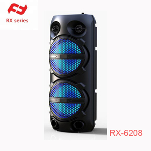 Doppio altoparlante portatile Da 6.5 Pollici con funzione di Microfono karaoke dente blu di luce colorata altoparlante esterno