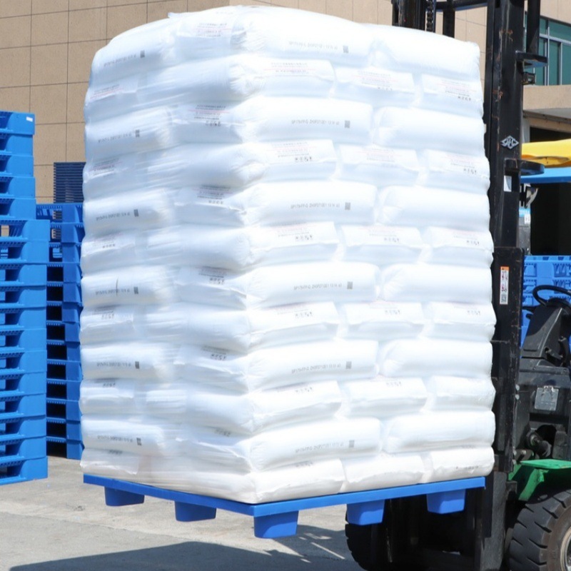 Pallet de plástico de nueve patas con rejilla
