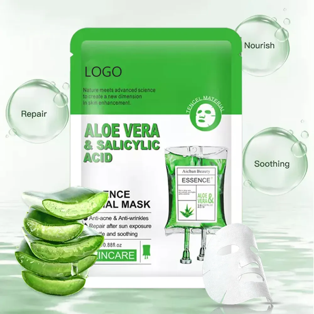 Masque facial hydratant blanchissant à l'aloe vera, marque privée