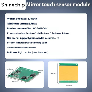 Módulo de interruptor de sensor táctil inductivo sensible a la luz de espejo inteligente de 12V 24V 5A 60W con color de atenuación ajustable para Baño - Product Image 3