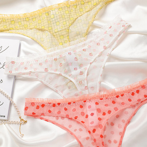 Ladymate ODM/OEM Tangas De Encaje Para Mujer Mulher Fruta Sem Costura Laster Corte Sexy Impresso T-back Thongs Calcinhas das Mulheres