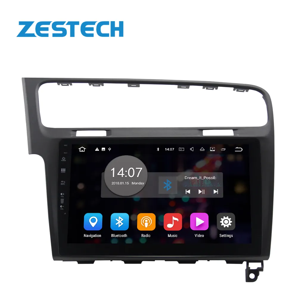 ZETSTECH Android 12 multimídia carro Para Volkswagen Golf 7 MK7 2013 2014 2015 android carro dvd player