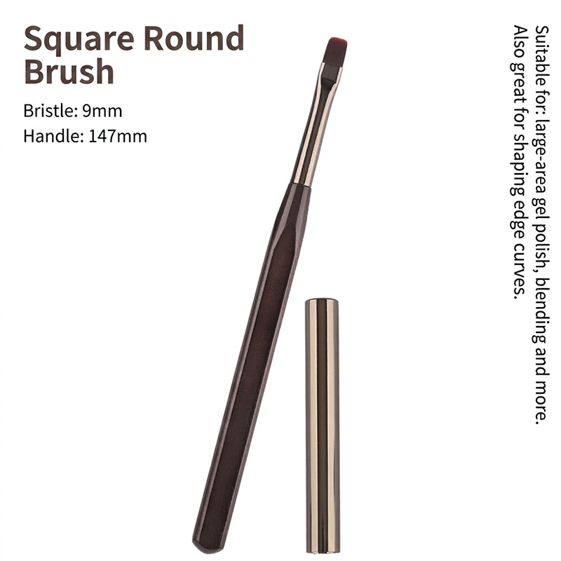 Brosse à ongles carrée-ovale