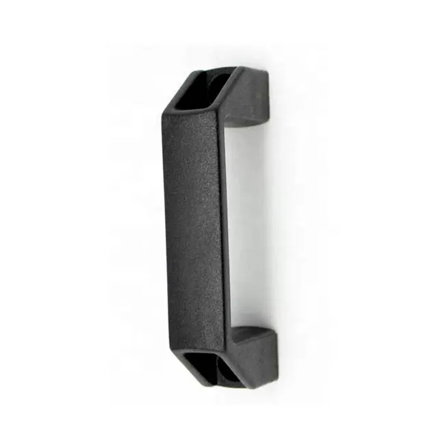 Manija de puerta de muebles de plástico negro de 90mm