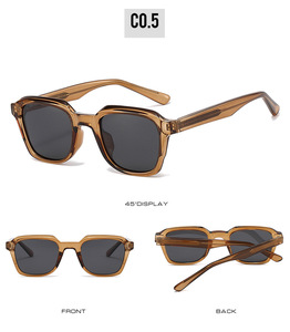 Đường phố chụp ảnh dày khung phân cực Shades vuông gia cố dây lõi đền phân cực hình chữ nhật UV400 đinh tán Kính mát - Product Image 5