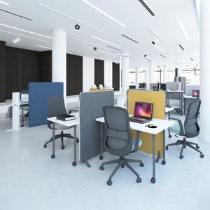 China Hersteller Moderne Möbel Computer Büroarbeit platz Schiebe tisch Schreibtisch mit Rollen - Product Image 1