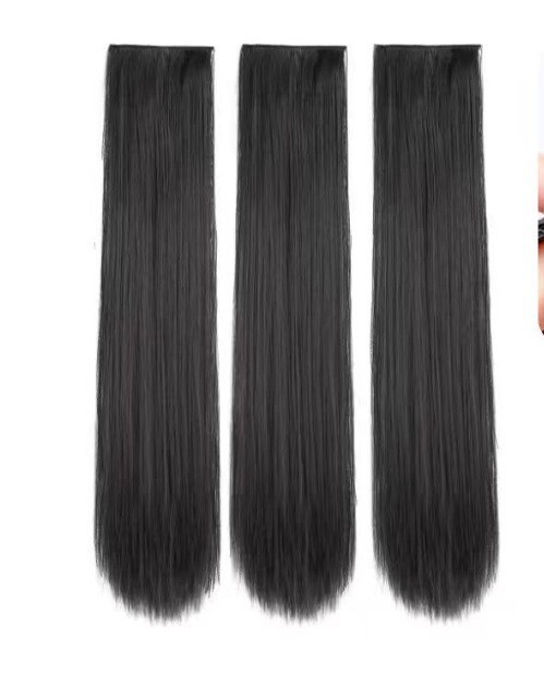 3 straight hair-natural black 60cm