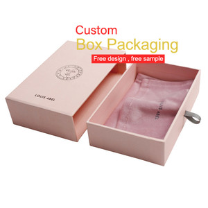 Özel Logo baskı lüks yüksek kaliteli geri dönüşüm sürgülü tarzı karton kağıt ambalaj hediye çekmece kutusu - Product Image 1