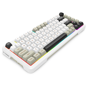 2024 75% senza fili guarnizione RGB tastiera da gioco 81 tasti 3 modalità Hot-Swap presa dedicata manopola di controllo tastiera meccanica - Product Image 1
