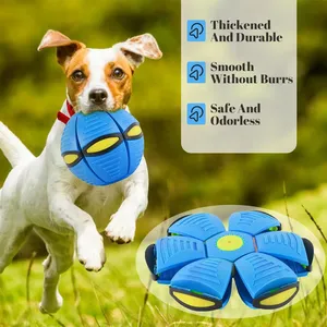 Çevre dostu uçan UFO sihirli topu Pet köpek açık spor eğitim interaktif oyuncaklar sıkıştırmak düz atmak tabağı topu köpek - Product Image 3