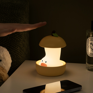 LED sevimli şarj edilebilir armut ördek çocuk odası dekorasyon gece lambası
