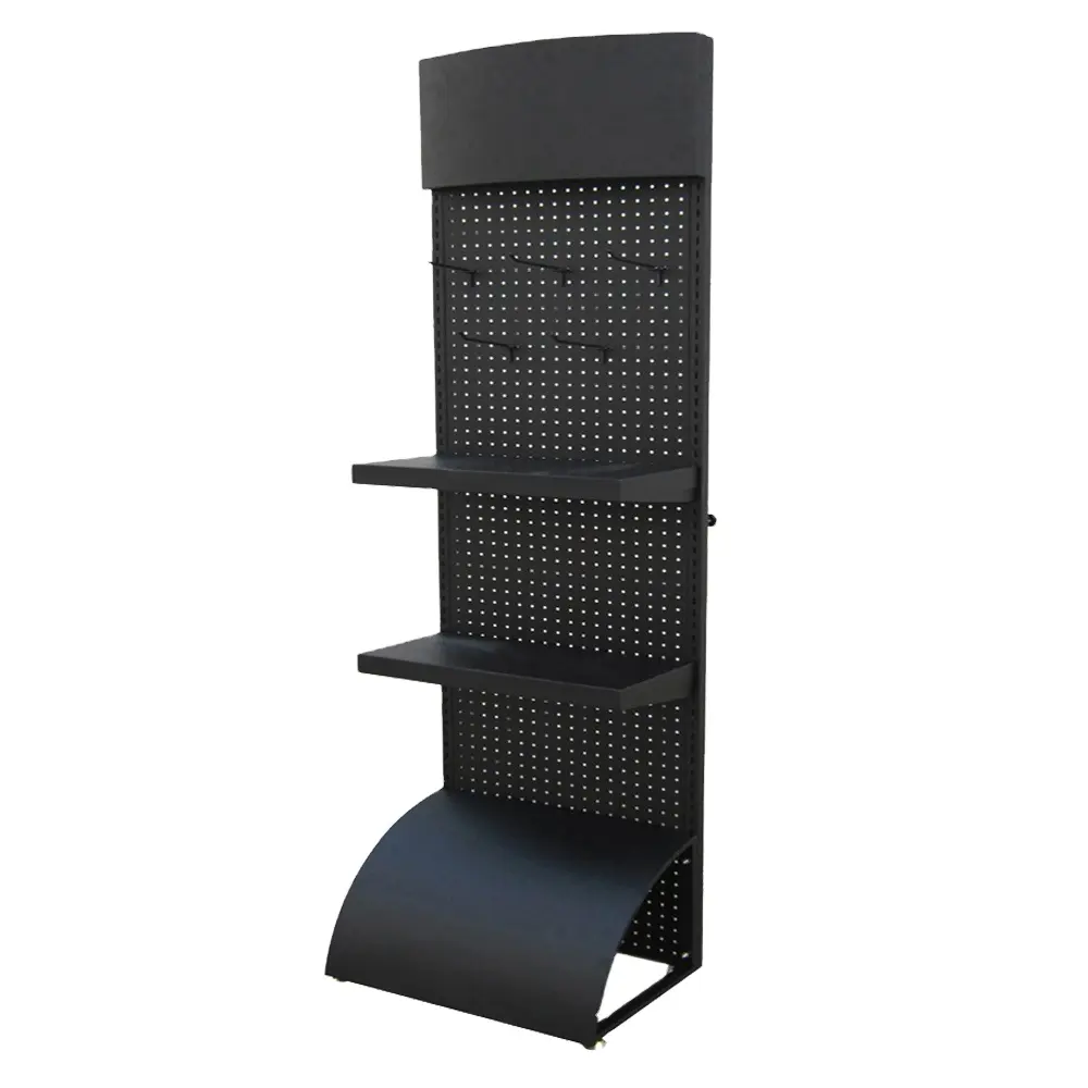 Publicidad Accesorios de moda Metal Pegboard Display Product Floor Stand Rack