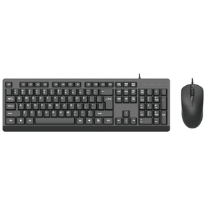 USBワイヤードオフィスキーボードとマウスコンボ104 UVコーティングされたキーフルサイズキーボード高精度ラップトップコンピュータ用マウス - Product Image 1